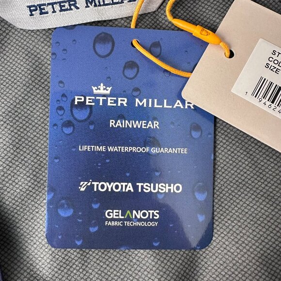 Peter Millar Men's Sport Shield Short Sleeve Golf Waterproof Rain Shell, XL Navy - Picture 11 of 16